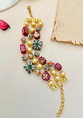 Gold Plated Cubic Zircon American Diamond Bracelet