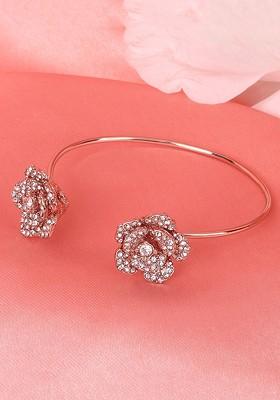 Rose Gold Studded Gold Plated Bangles And Bracelets