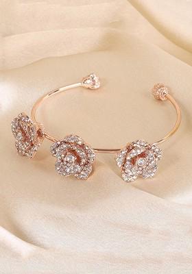 Rose Gold Studded Gold Plated Bangles And Bracelets