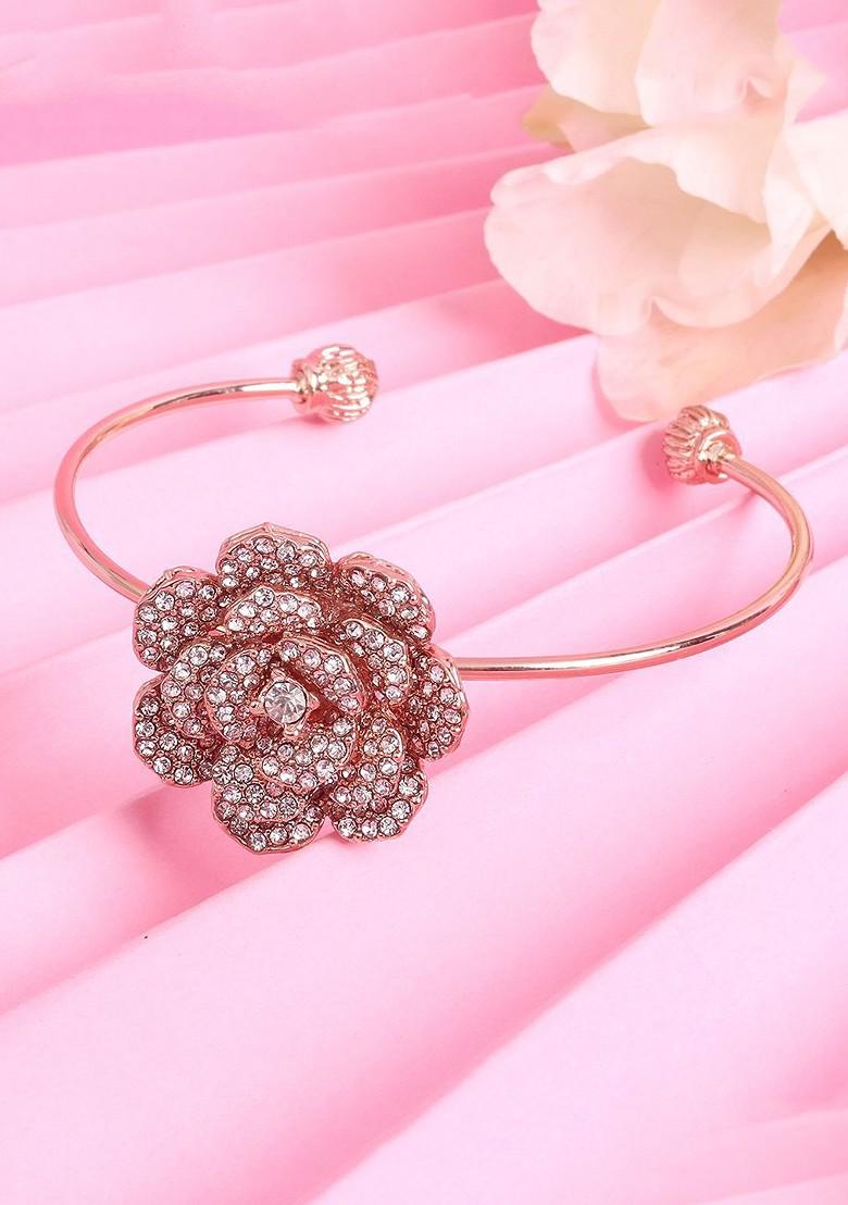 Rose Gold Studded Gold Plated Bangles And Bracelets