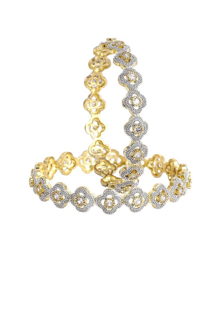 Gold Studded Gold Plated Bangles And Bracelets