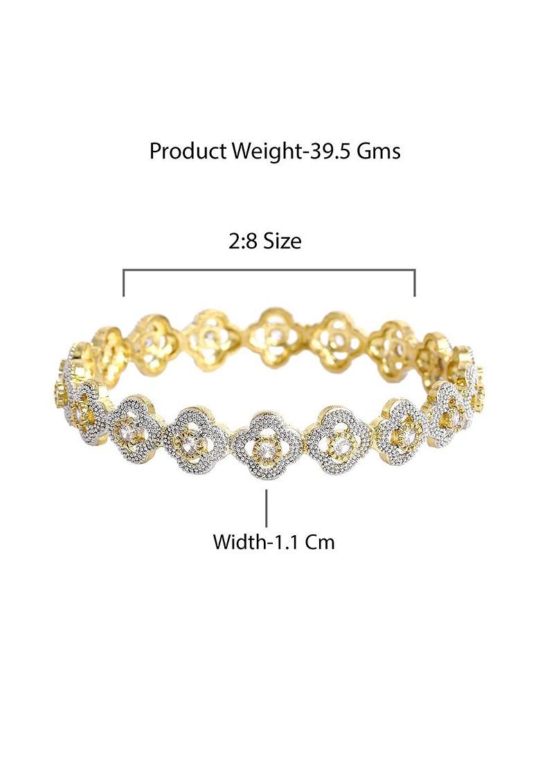 Gold Studded Gold Plated Bangles And Bracelets