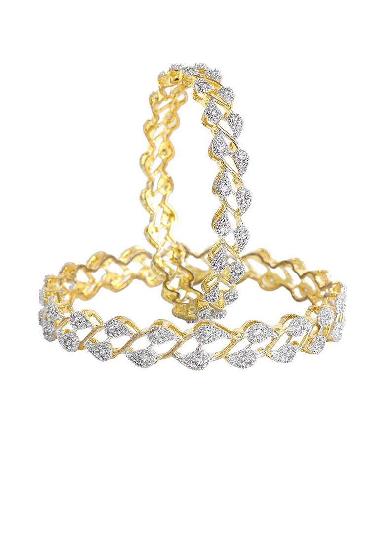 Gold Studded Gold Plated Bangles And Bracelets