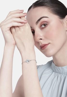 Silver Solid Rhodium Plated Bangles And Bracelets