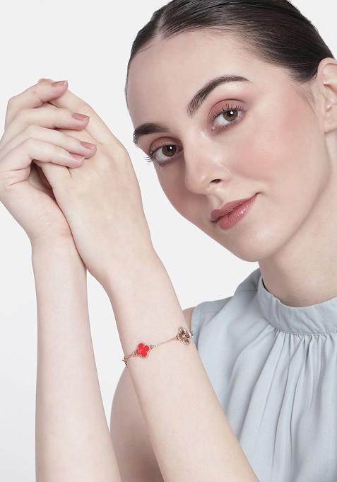 Orange Solid Gold Plated Bangles And Bracelets