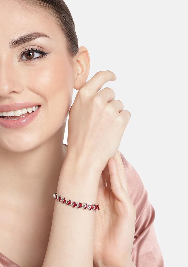 Silver Solid Rhodium Plated Bangles And Bracelets