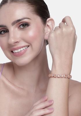 Rose Gold Solid Gold Plated Bangles And Bracelets