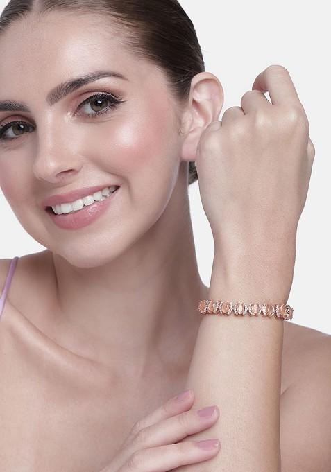 Rose Gold Solid Gold Plated Bangles And Bracelets