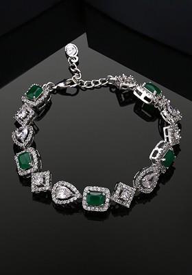 Silver Solid Rhodium Plated Bangles And Bracelets