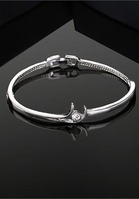 Silver Solid Rhodium Plated Bangles And Bracelets
