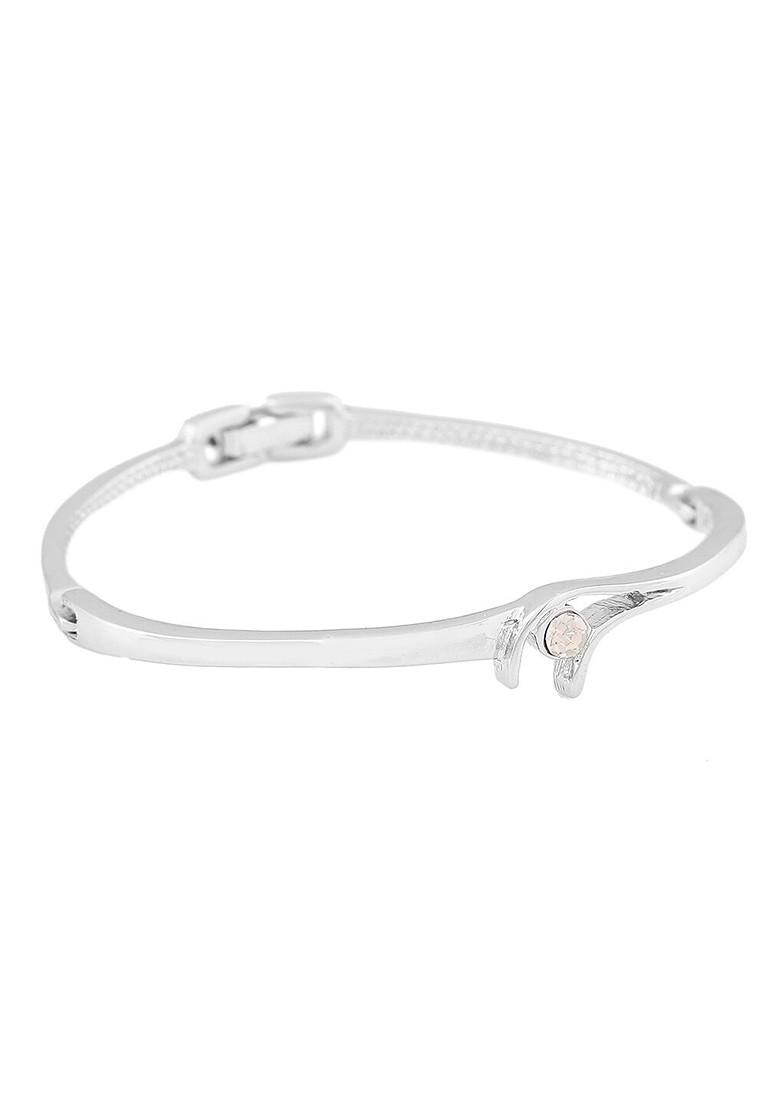 Silver Solid Rhodium Plated Bangles And Bracelets