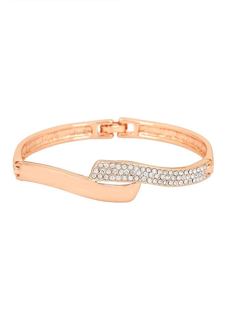 Rose Gold Studded Gold Plated Bangles And Bracelets