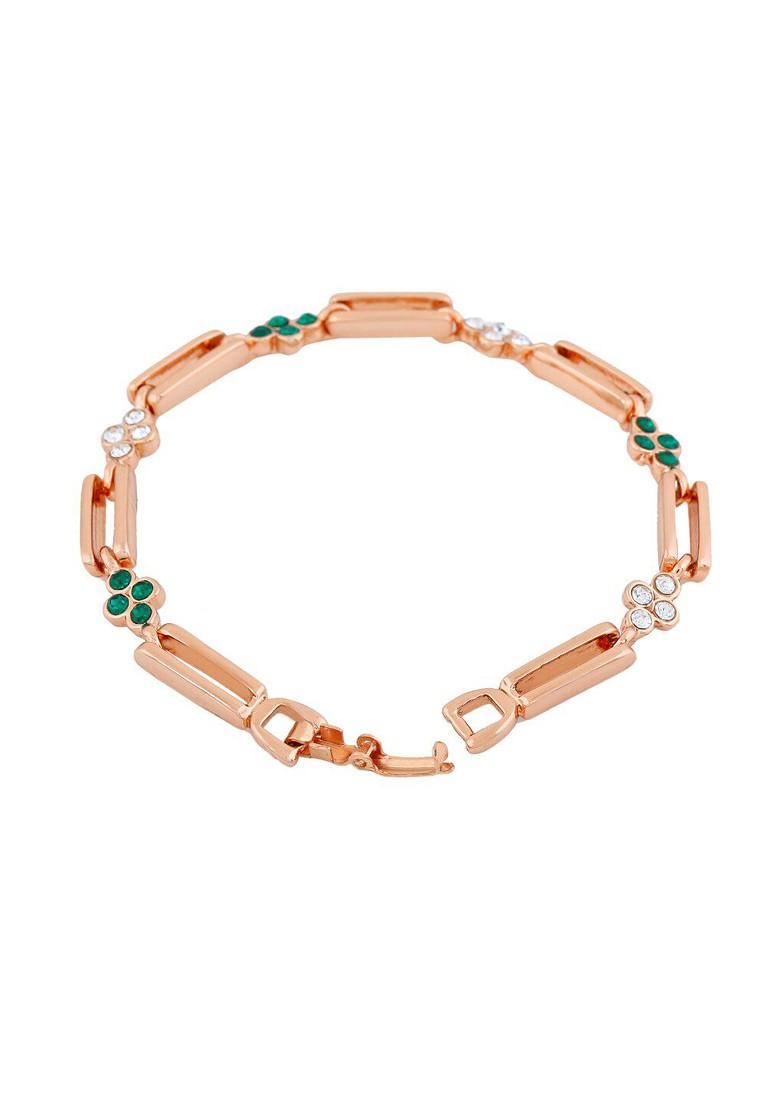 Rose Gold Crystals Gold Plated Bangles And Bracelets
