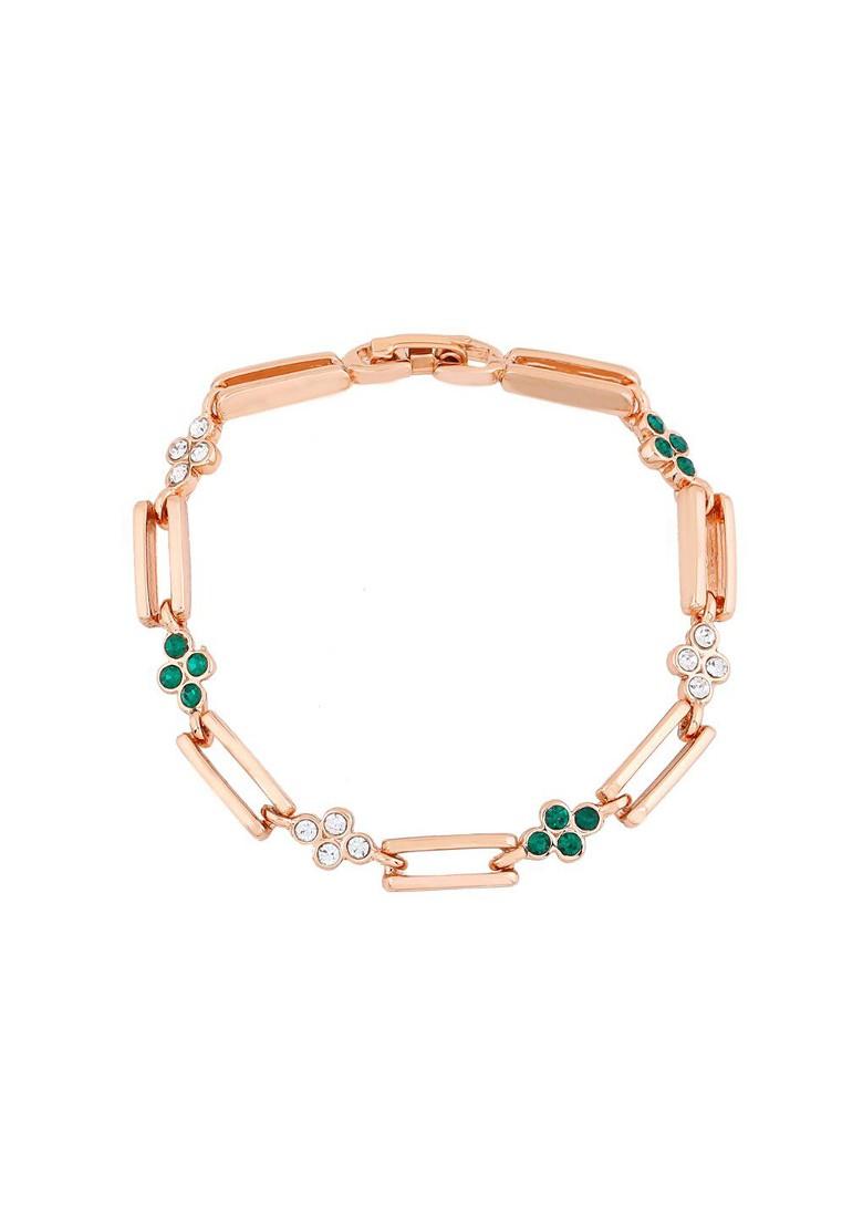 Rose Gold Crystals Gold Plated Bangles And Bracelets