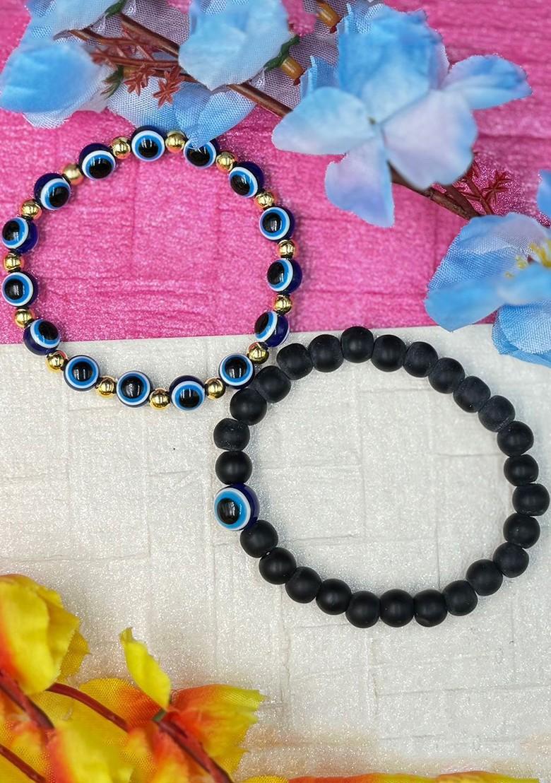 Blue Beaded Jewellery Bangles And Bracelets