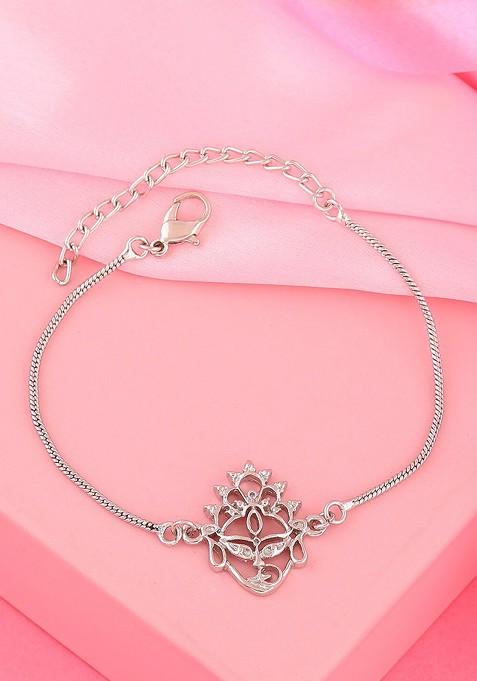 White Solid Jewellery Bangles And Bracelets