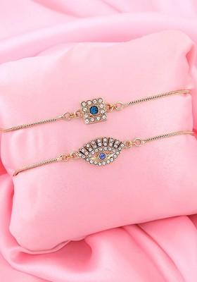 Blue Solid Gold Plated Bangles And Bracelets