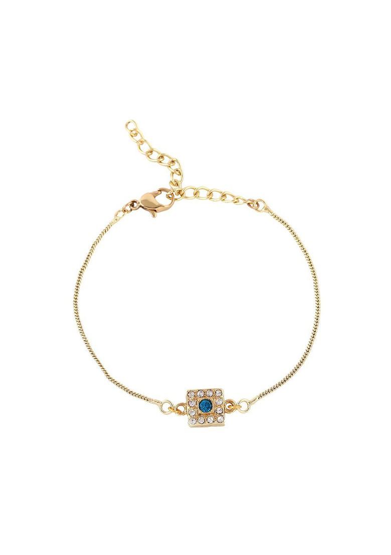 Blue Solid Gold Plated Bangles And Bracelets