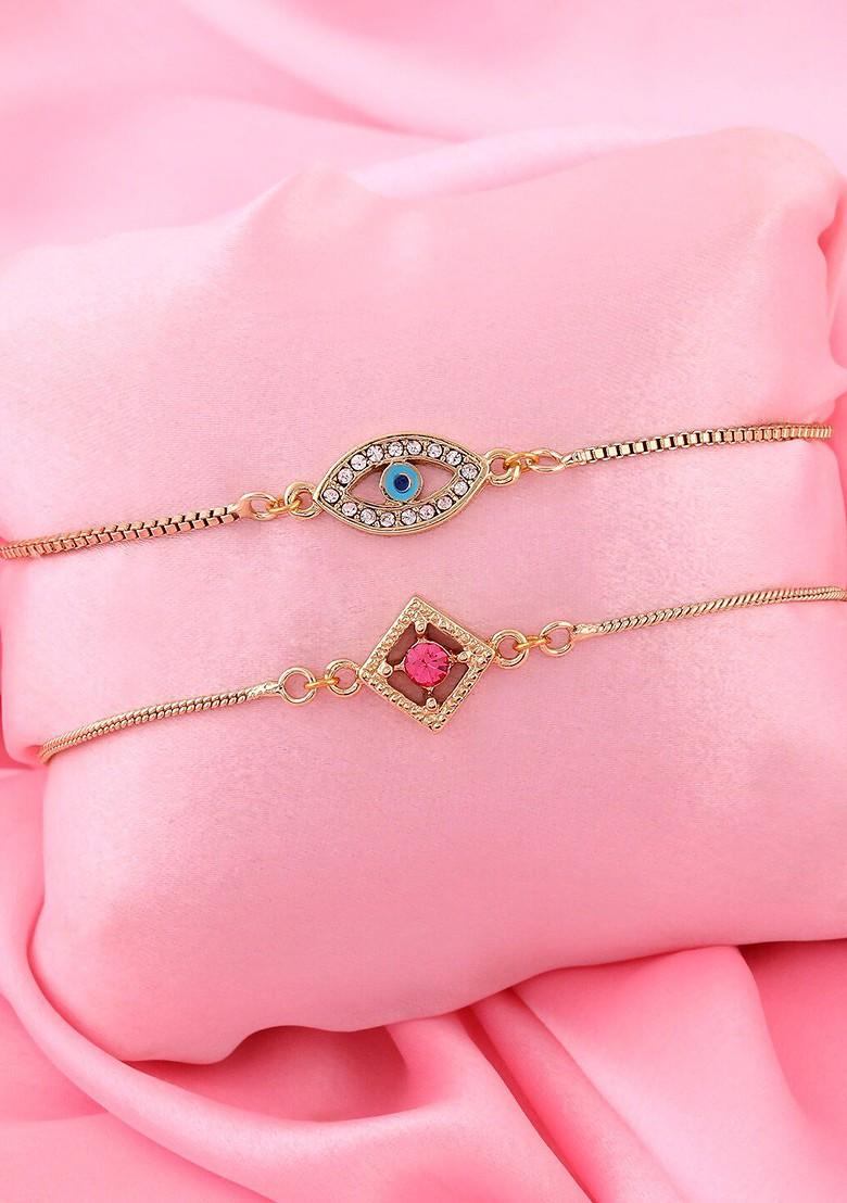 White Solid Gold Plated Bangles And Bracelets