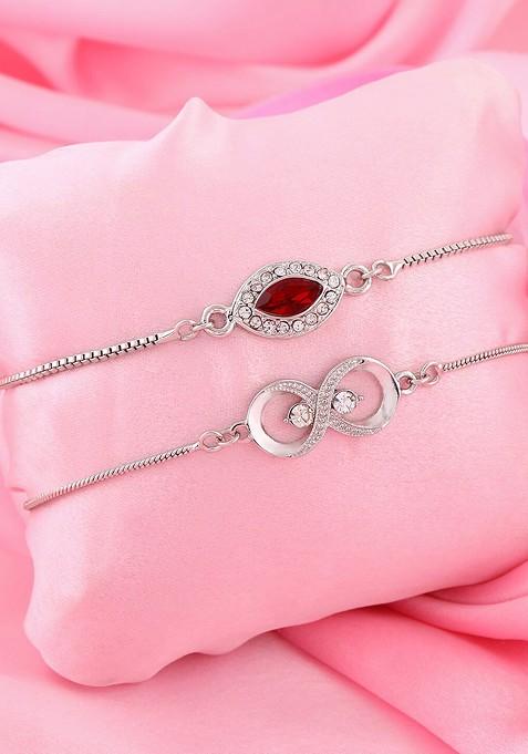 Silver Crystals Jewellery Bangles And Bracelets