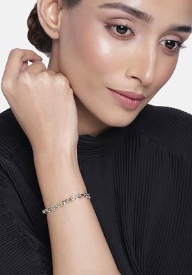 Silver Solid Rhodium Plated Bangles And Bracelets