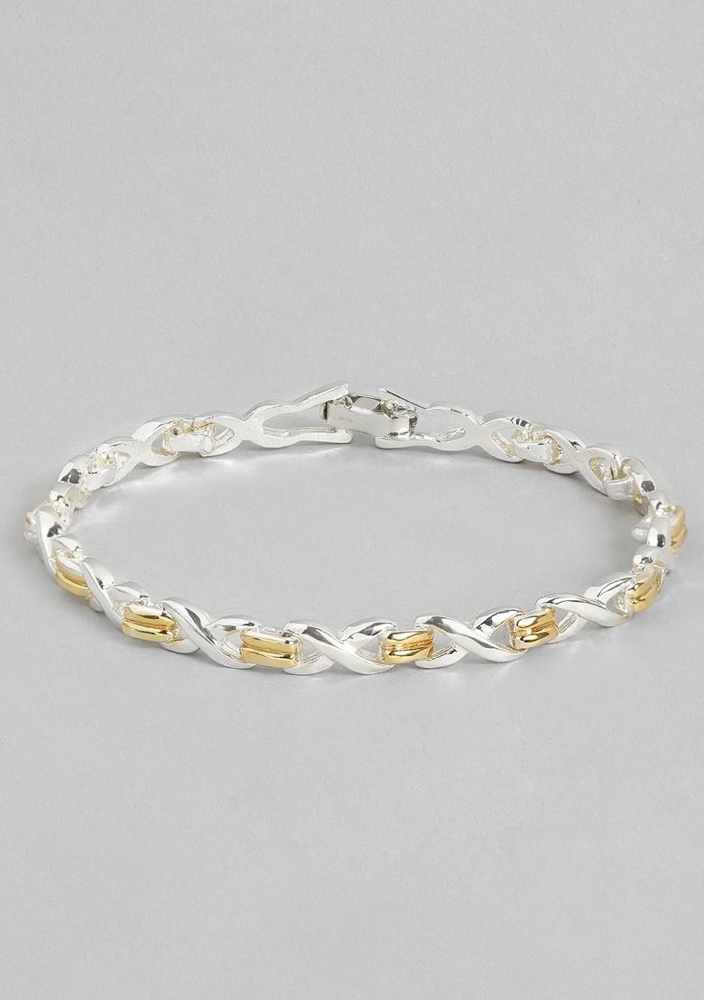 Silver Solid Rhodium Plated Bangles And Bracelets