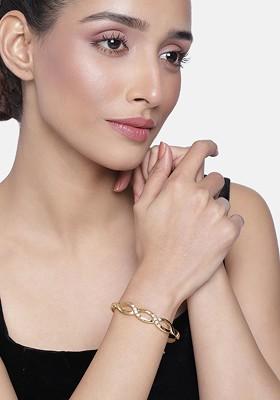 Gold Crystals Gold Plated Bangles And Bracelets
