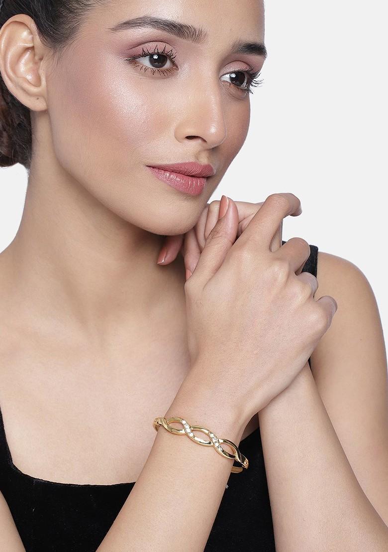 Gold Crystals Gold Plated Bangles And Bracelets