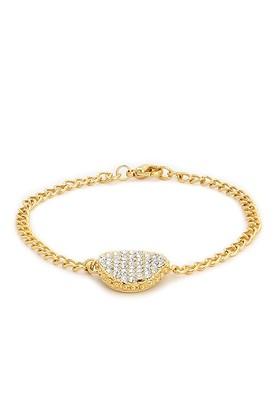 White Studded Gold Plated Bangles And Bracelets
