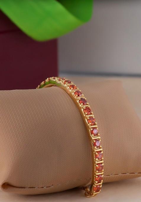 Gold Studded Gold Plated Bangles And Bracelets