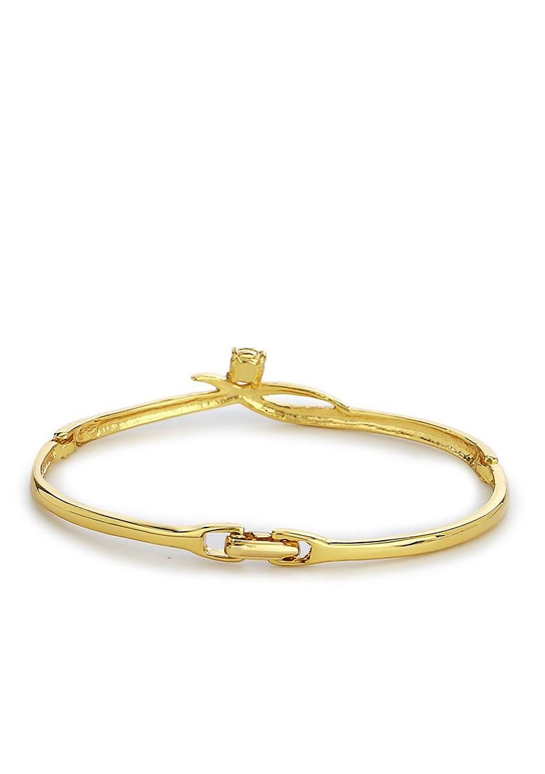 Gold Solid Gold Plated Bangles And Bracelets