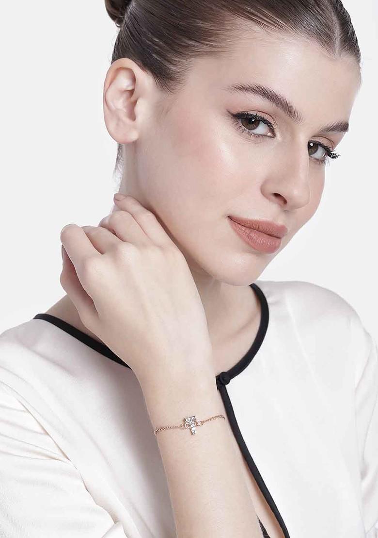 Rose Gold Crystals Gold Plated Bangles And Bracelets