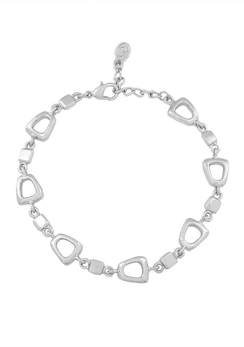 Silver Solid Rhodium Plated Bracelet