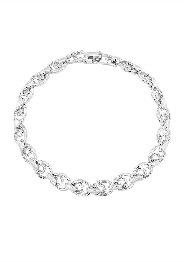 Silver Solid Rhodium Plated Bangles And Bracelets