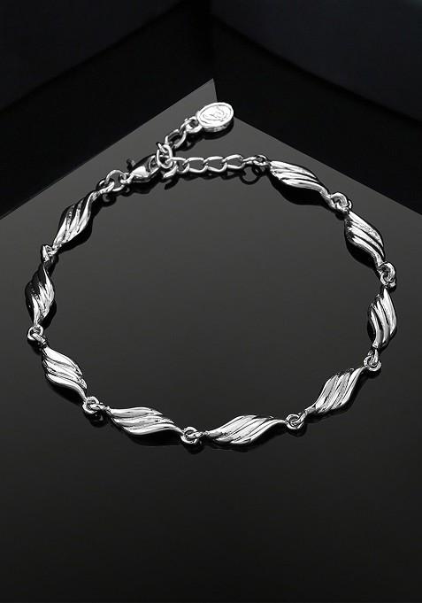 Silver Solid Rhodium Plated Bangles And Bracelets