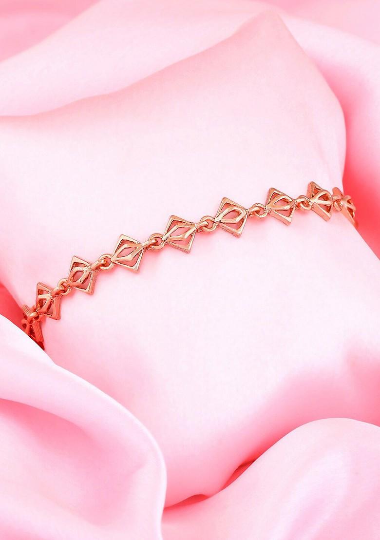 Rose Gold Solid Gold Plated Bangles And Bracelets