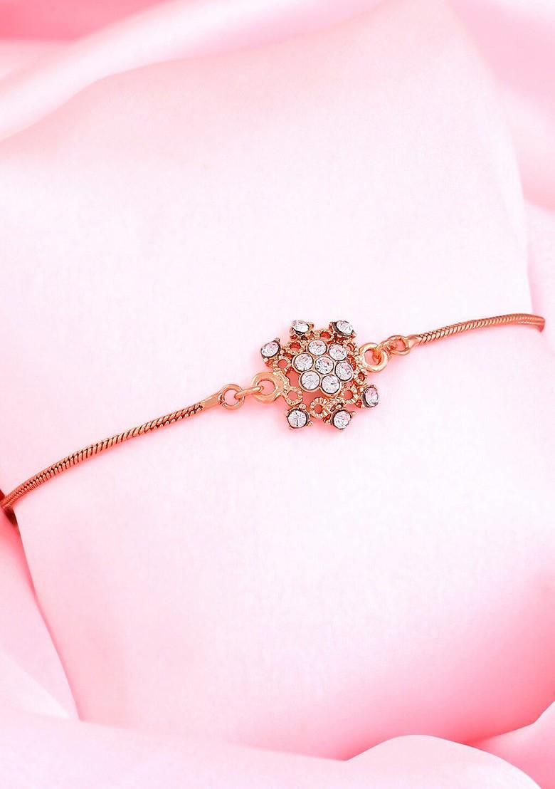 Rose Gold Crystals Gold Plated Bangles And Bracelets