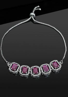 Silver Solid Rhodium Plated Bangles And Bracelets