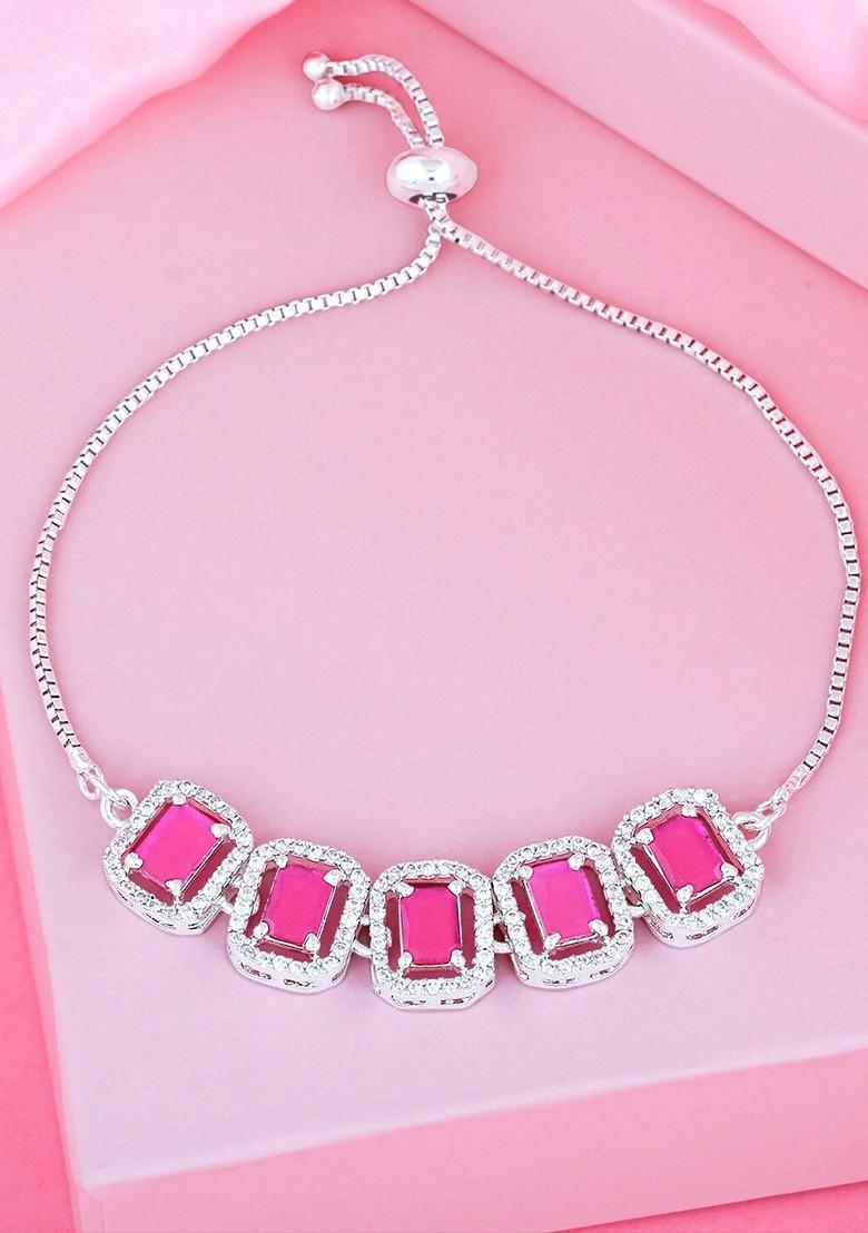 Silver Solid Rhodium Plated Bangles And Bracelets