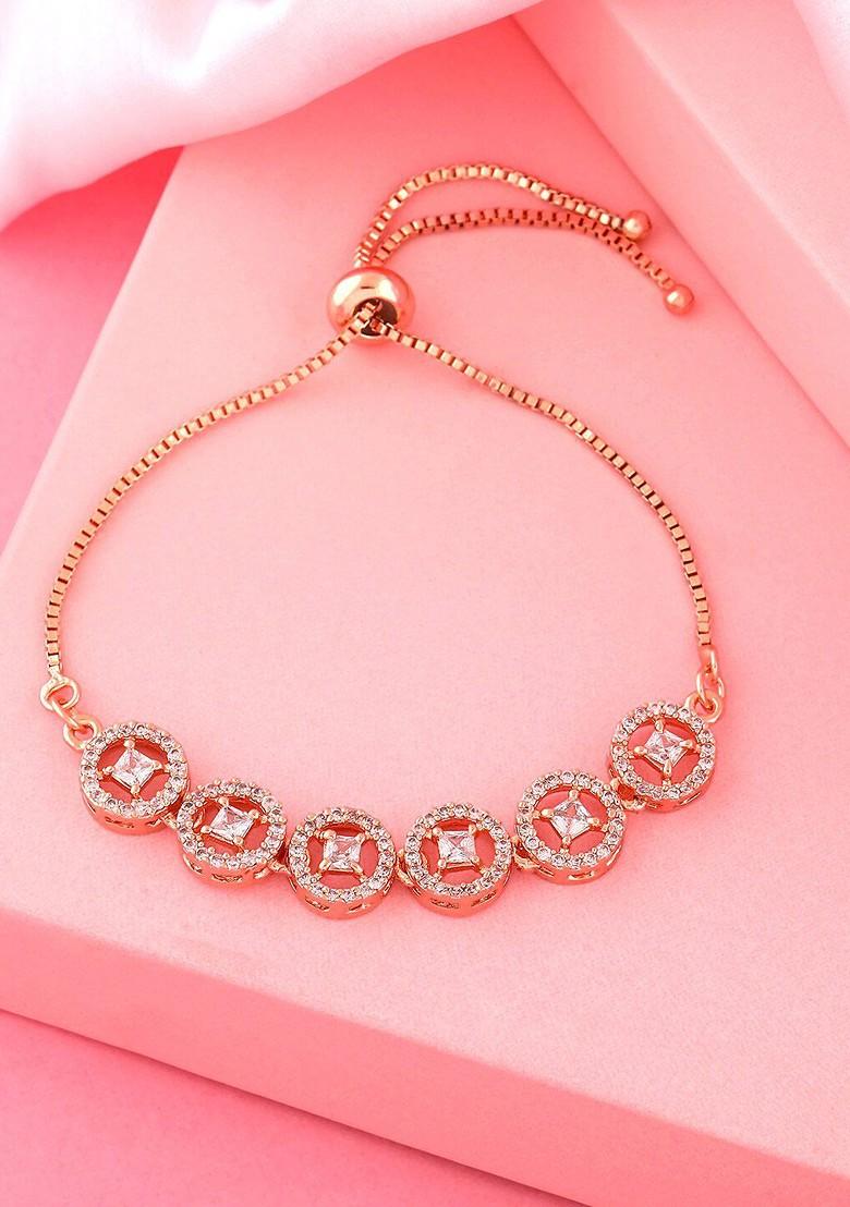 Rose Gold Solid Gold Plated Bangles And Bracelets