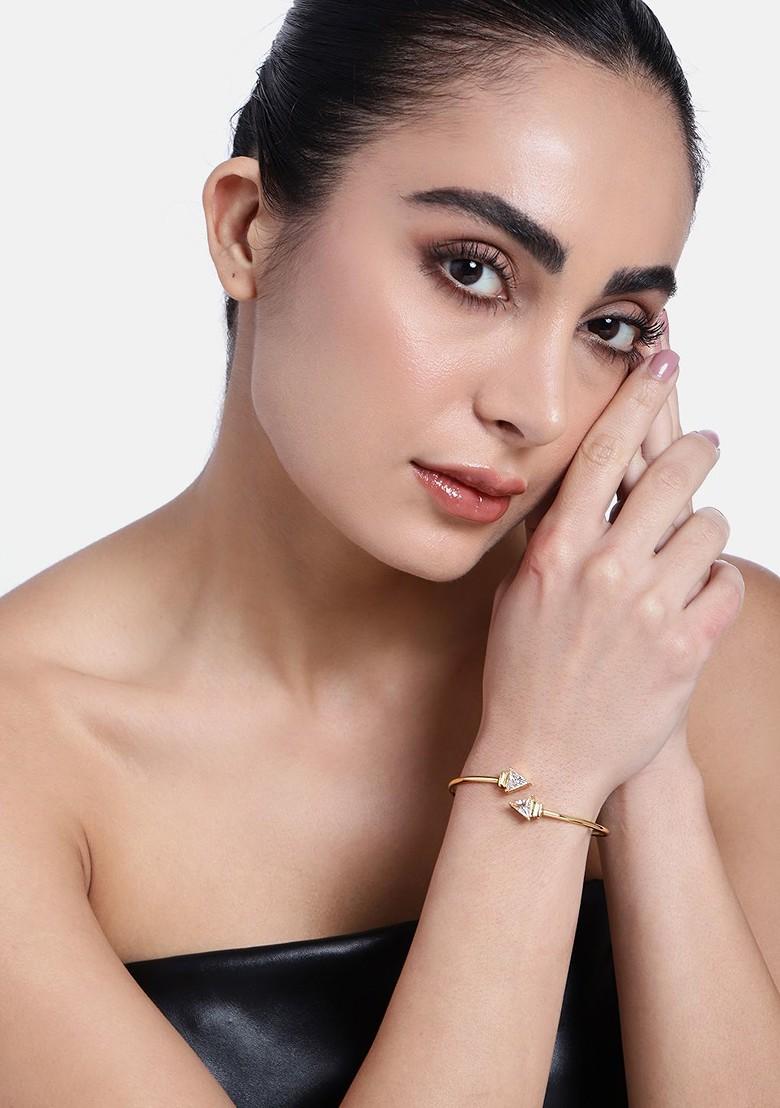 Gold Crystals Gold Plated Bangles And Bracelets
