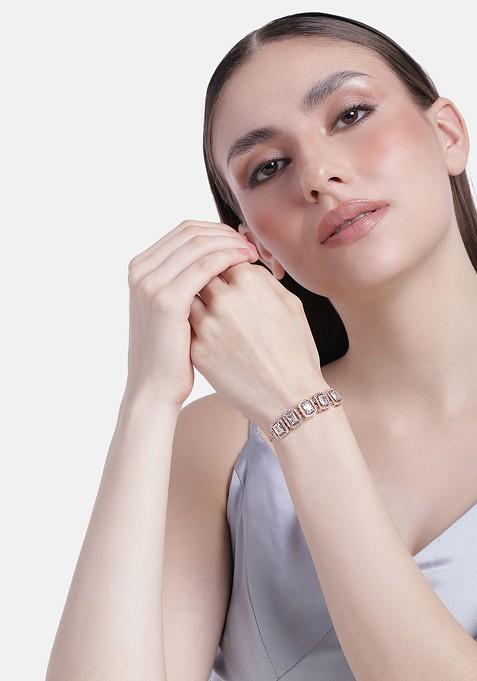 Rose Gold Solid Gold Plated Bangles And Bracelets