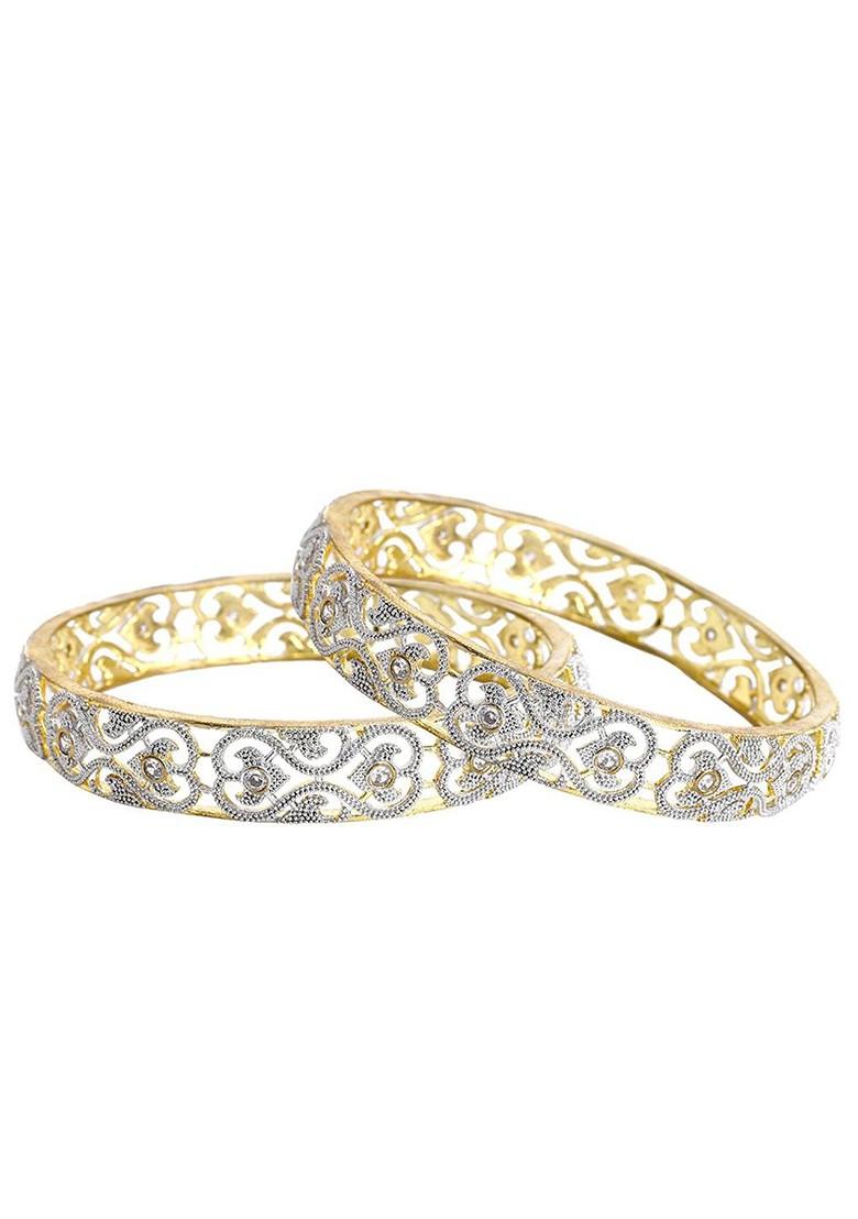 Gold Studded Gold Plated Bangles And Bracelets
