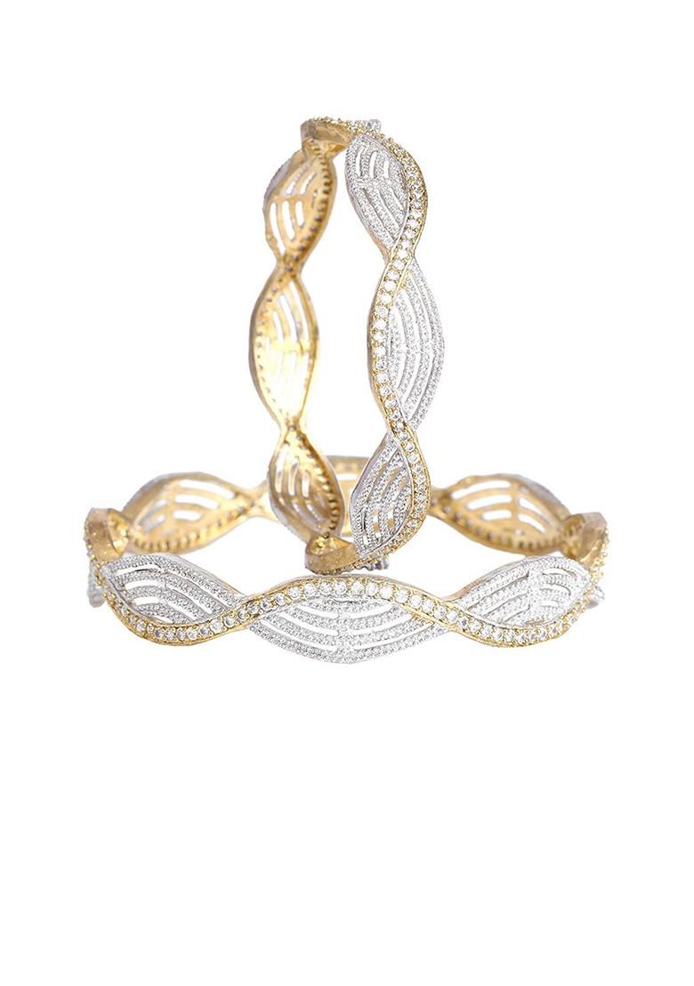 Gold Studded Gold Plated Bangles And Bracelets