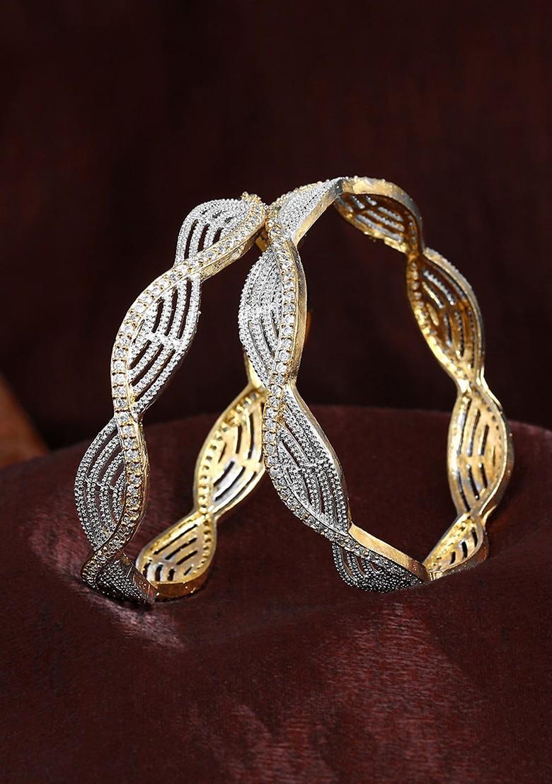 Gold Studded Gold Plated Bangles And Bracelets