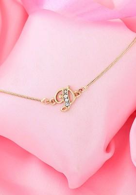 White Crystals Gold Plated Bracelet