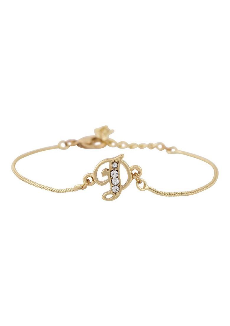 White Crystals Gold Plated Bracelet