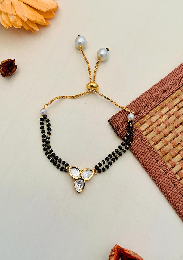 Gold Plated Cubic Zircon American Diamond Mangalsutra