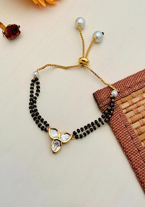 Gold Plated Cubic Zircon American Diamond Mangalsutra