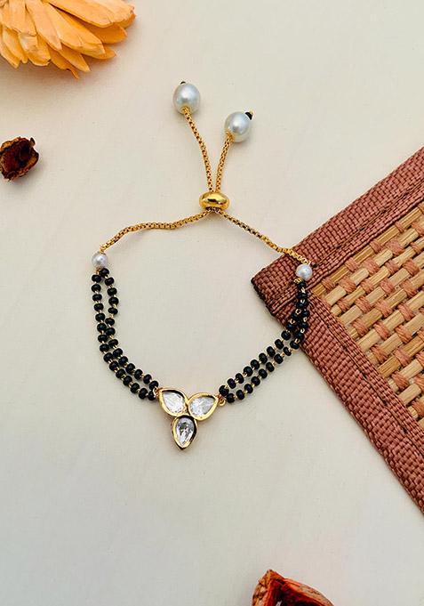 Gold Plated Cubic Zircon American Diamond Mangalsutra